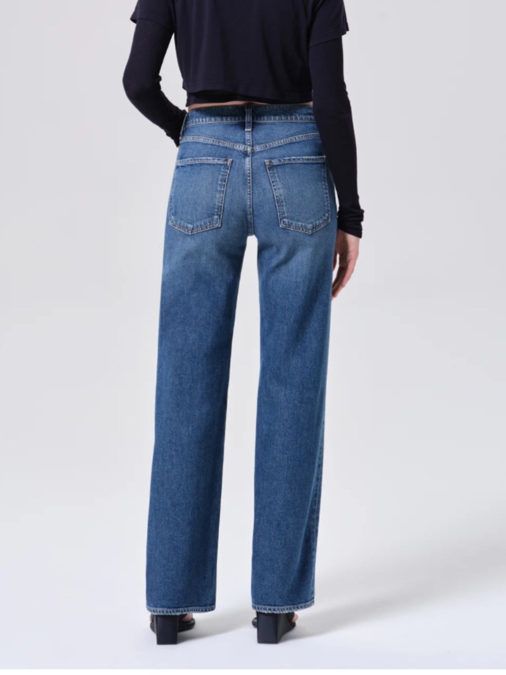 NEW NWT Agolde Harper jeans sz 29 mid rise relaxed straight FIx medium denim FP - Picture 4 of 14